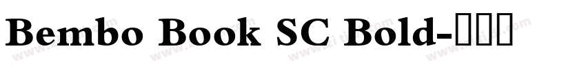 Bembo Book SC Bold字体转换